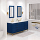 Bristol 72" Vanity, Blue With Mirrors and Gooseneck Faucet