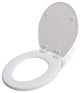 Round Molded Wood Toilet Seat Slow Close Easy Remove Adjustable Hinge White
