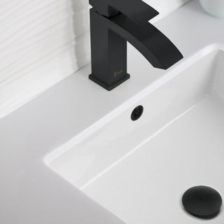 STYLISH 20" Rectangular Undermount Ceramic Bathroom Sink, 2 Overflow Finishes