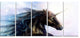 "Black Unicorn" Animal Digital Canvas Print, 5 Panels, 60"x28"