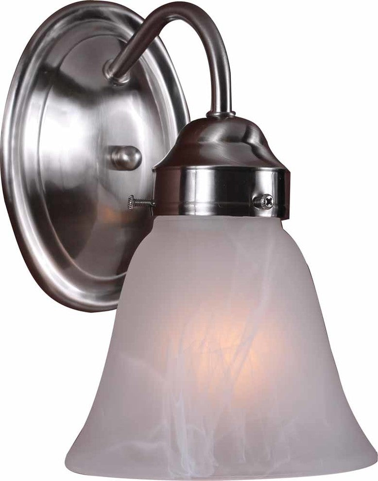 1-Light Interior Wall Sconce, Brushed Nickel, Brushed Nickel