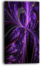 "Embossed Dark Purple Floral Shapes" Floral Wall Art Canvas, 16"x32"