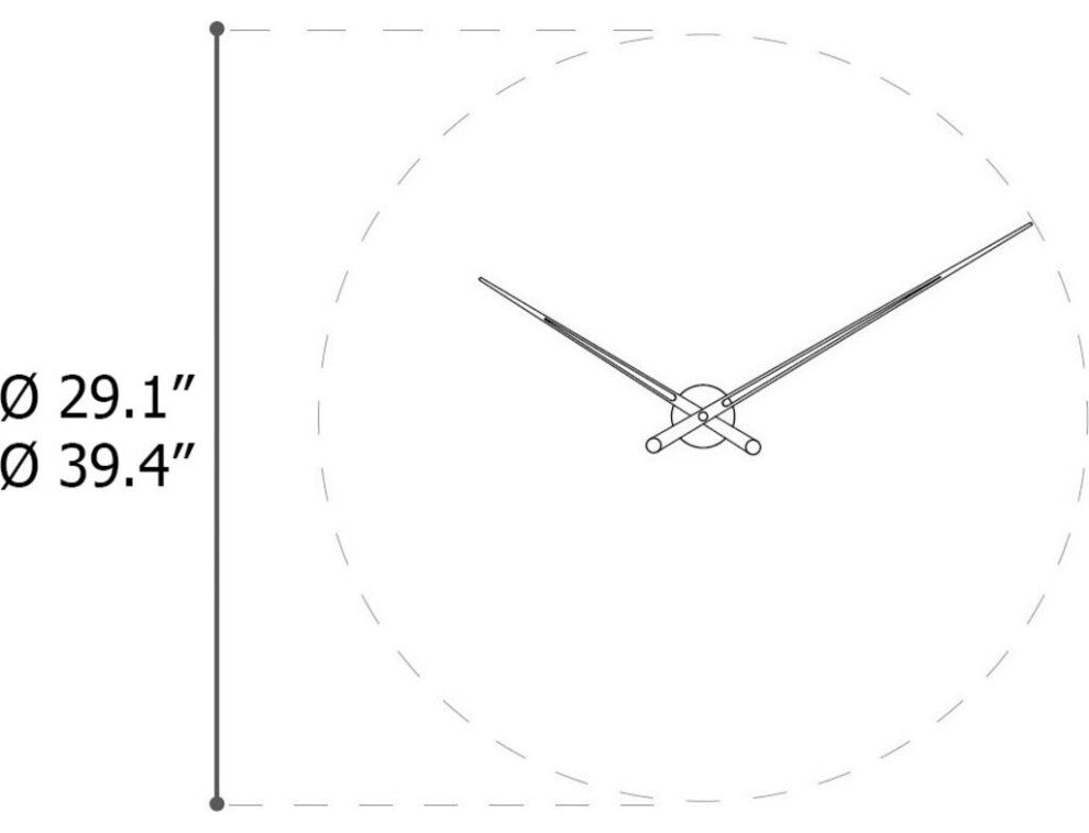 Nomon Axioma T Clock | Graphite Steel Finish Box, Walnut Hands