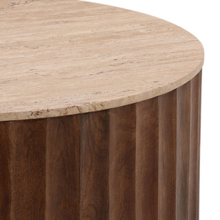 Stone Top Scallop Coffee Table