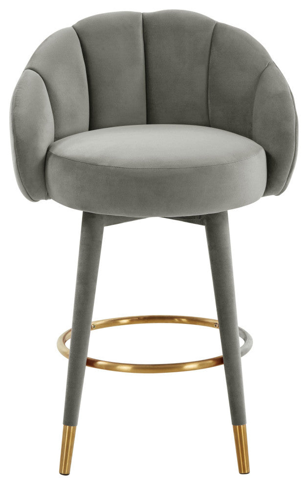 Myla Light Grey Swivel Counter Stool