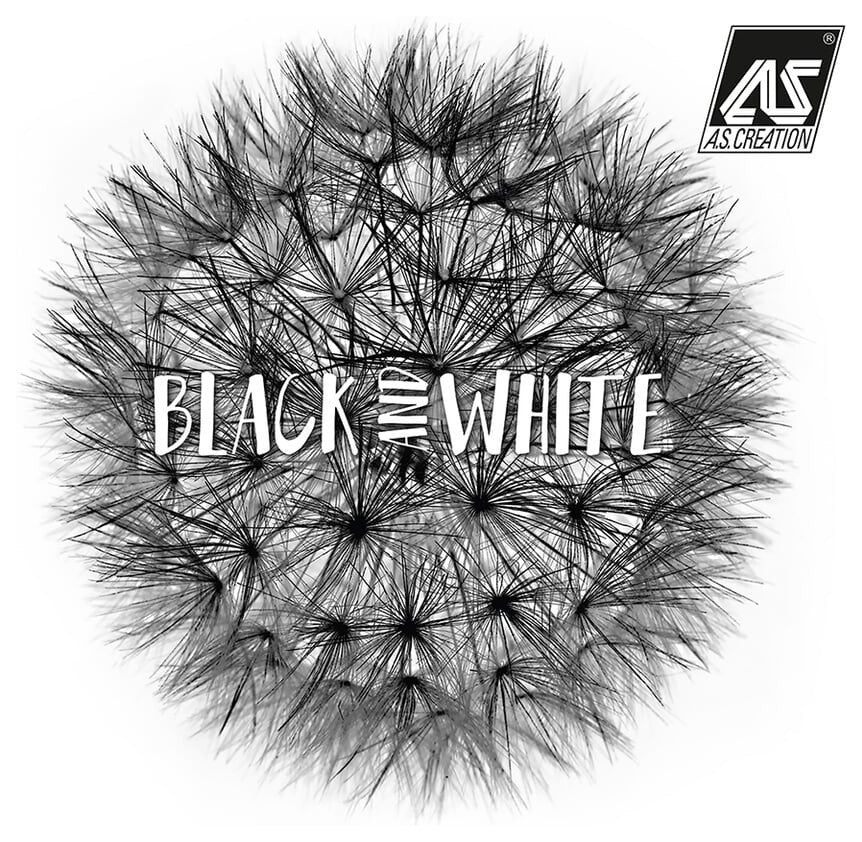 B&W 3, Black and White Look Gray, White Wallpaper Sample, Modern Wall Decor