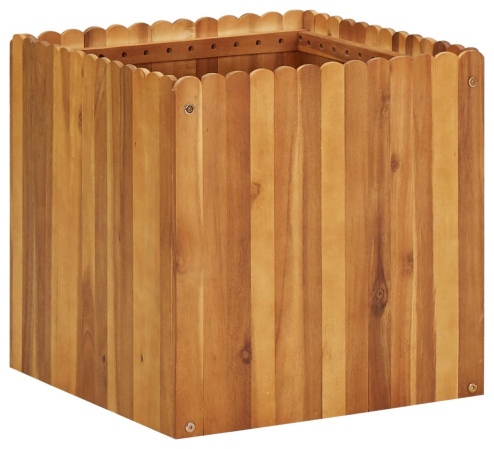 vidaXL Garden Raised Bed 19.6"x19.6"x19.6" Solid Acacia Wood