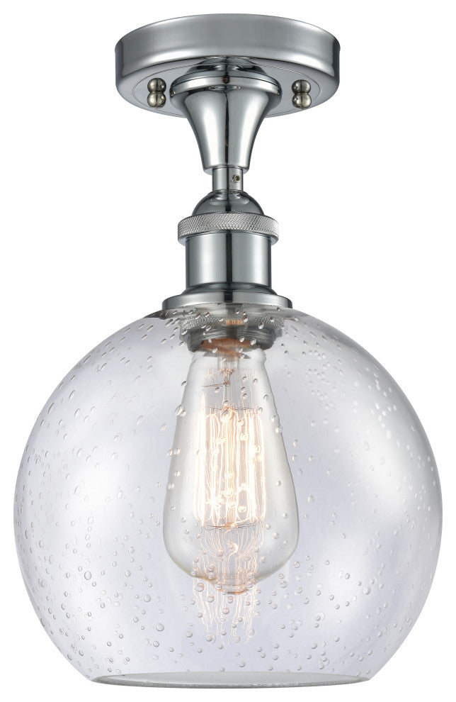 Innovations Lighting 516-1C-PC-G124-8 Athens 1 Light 8" Semi-Flush Mount