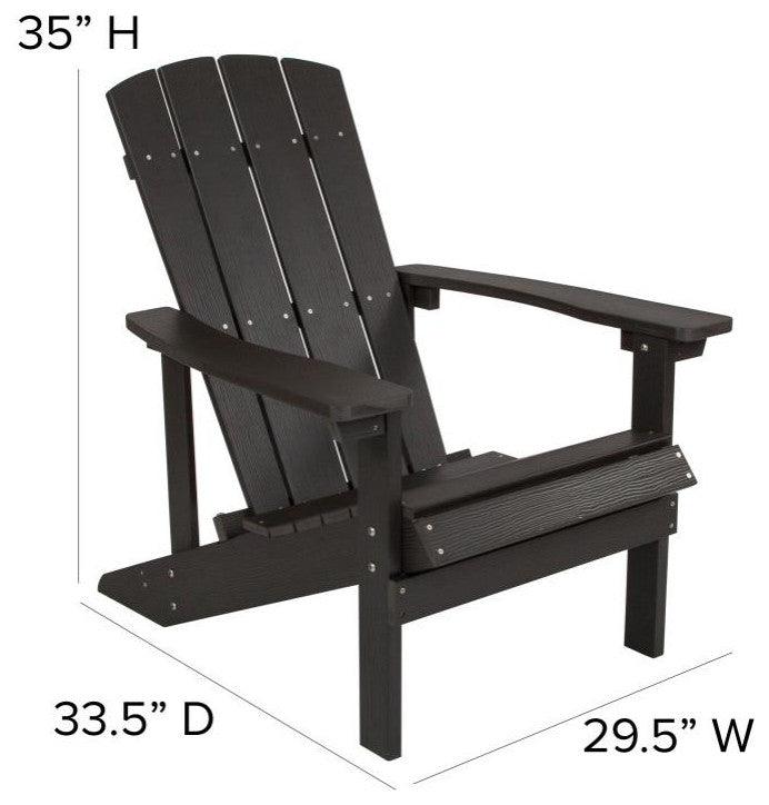 Charlestown Set of 2 Adirondack Chairs with Cushions, Slate Gray/Cream