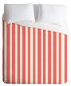 Deny Designs Allyson Johnson Red Stripes Duvet Cover - Lightweight