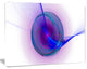Abstract Blue Fractal Design, Oversized Abstract Canvas Art Print, 60x40