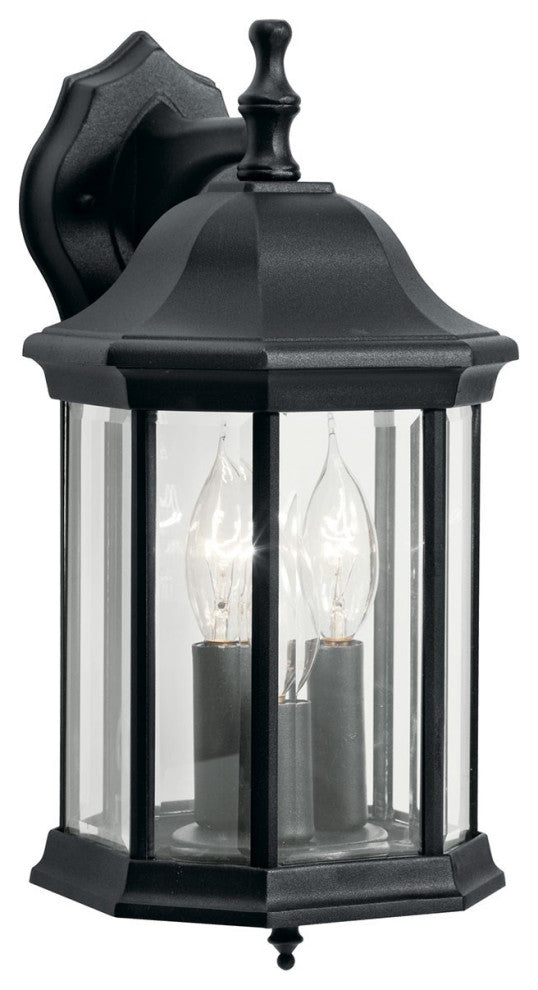 Kichler Chesapeake 3 Light Outdoor Wall Sconce in Black