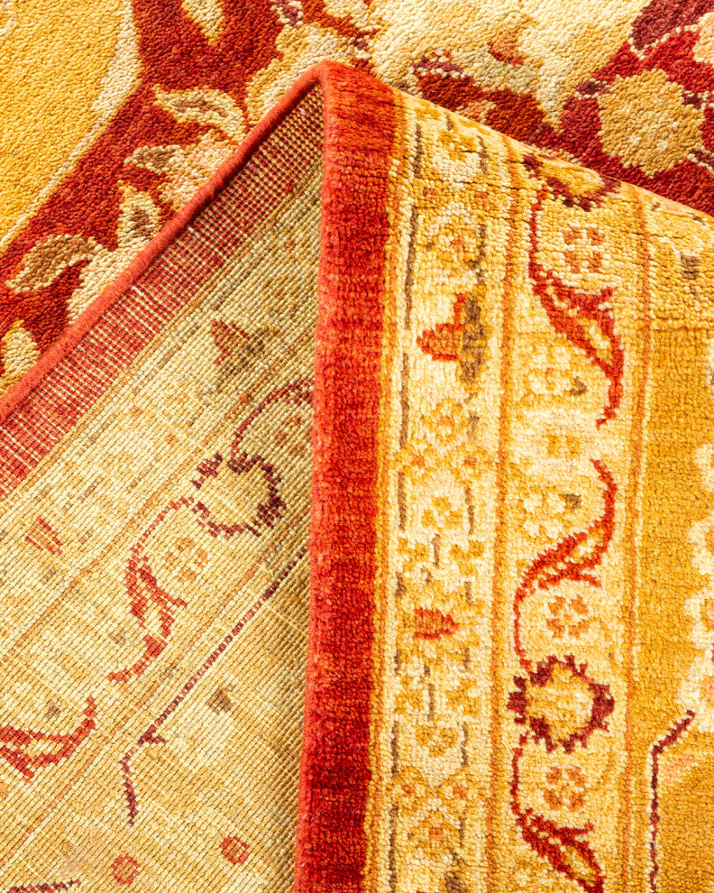 Eclectic, One-of-a-Kind Hand-Knotted Area Rug Orange, 8' 0" x 10' 9"