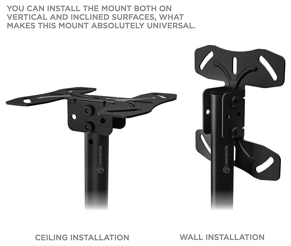 ONKRON Ceiling TV Mount Hanging TV Bracket for 32'' - 70'' TVs up to 150 lbs
