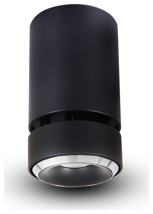 Integrated LED Surface Mounted Adjustable Downlight Commercial Grade, Black