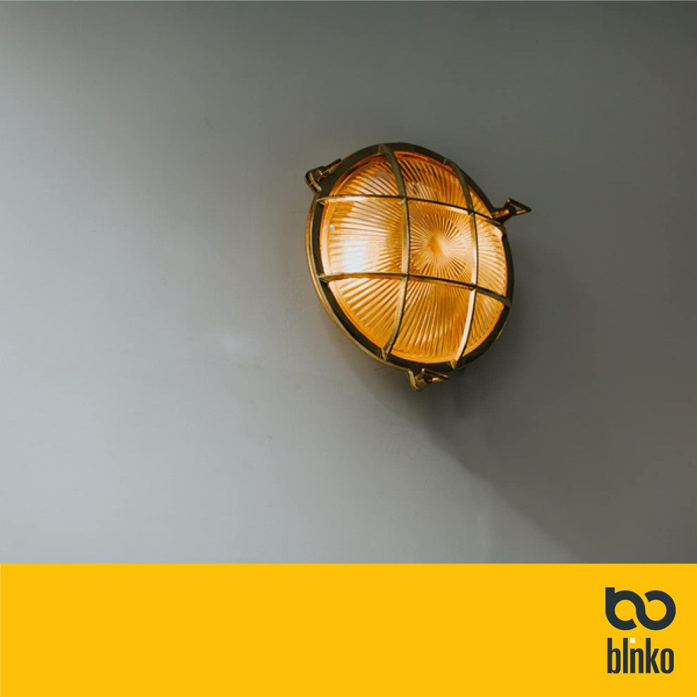 Round Vintage Industrial Wall Sconce Waterproof Wall Light Fixture