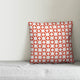 Folk Southwestern Pattern, Red Throw Pillow Cover, 18"x18"