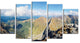 "Ostry Rohac And Volovec At Tatras" Landscape Wall Wall Art, 5 Panels, 60"x32"
