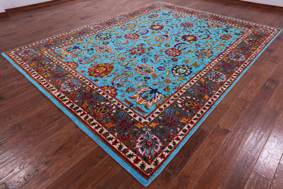 Wool & Silk Persian Handmade Rug 9' 0" X 11' 11" - Q15811