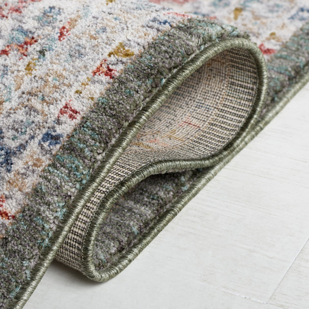 Safavieh Lauren Ralph Lauren Collection LRL1400 Rug, Sage/Ivory, 6'7" Square