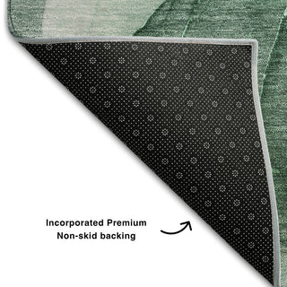 Premium Machine Washable Mayfield AMF504 Green 10' x 14' Rug