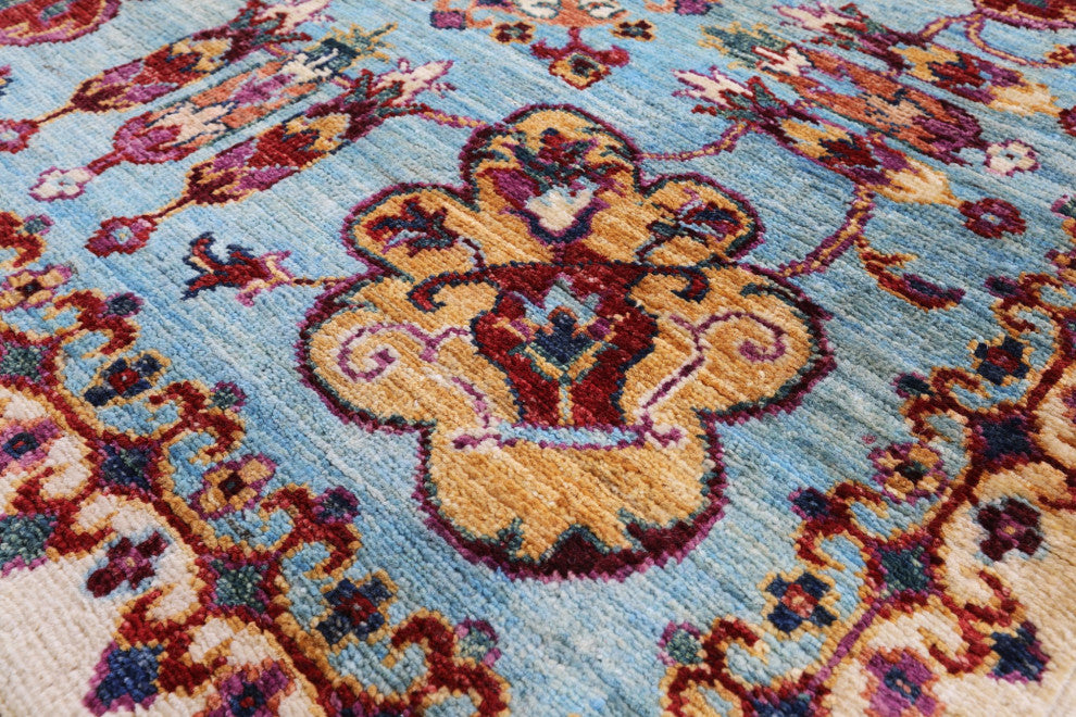 Hand-Knotted Persian Tabriz Wool Rug 6' 8" X 9' 9" Q7734