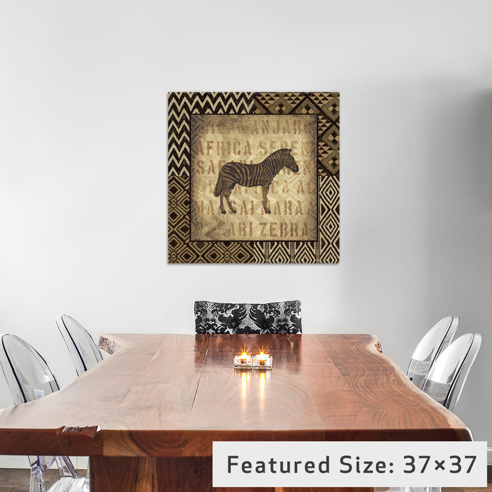 "African Wild Zebra" by Wild Apple Portfolio, 26x26x1.5