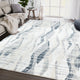 Abani Aspen Collection ASP120A Contemporary Beige Blue Geometric Area Rug