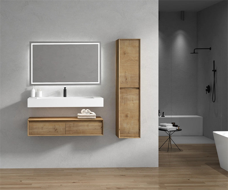 Alysa 48'' Floating Vanity, Acrylic Sink