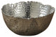Silver Steel Modern Hammered Cut Bowl