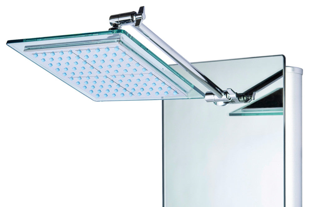 Blue Ocean 52" Aluminum SPA392M Shower Panel Tower with Rainfall Shower Head