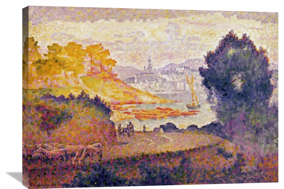 "A View of Menton" Artwork, 36" x 25"