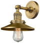 Railroad 1-Light Sconce, Brushed Brass