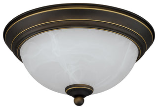Stevens 2-Pack 11-in W LED Bronze Flush Mount Ceiling Light Fixture White Glass