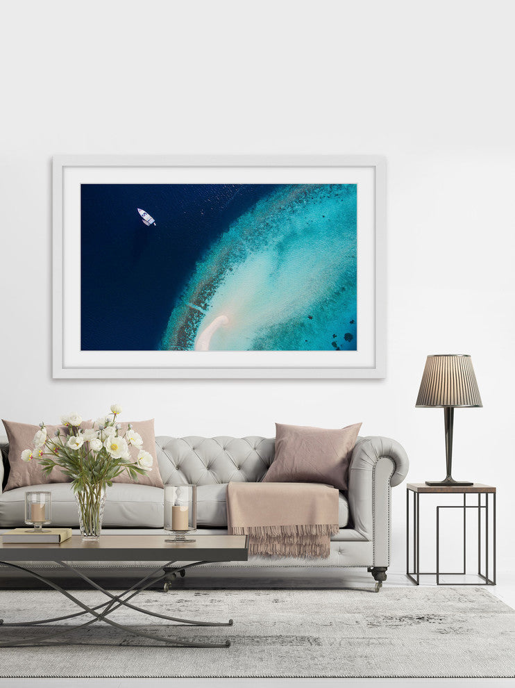 "Off the Shore" Framed Painting Print