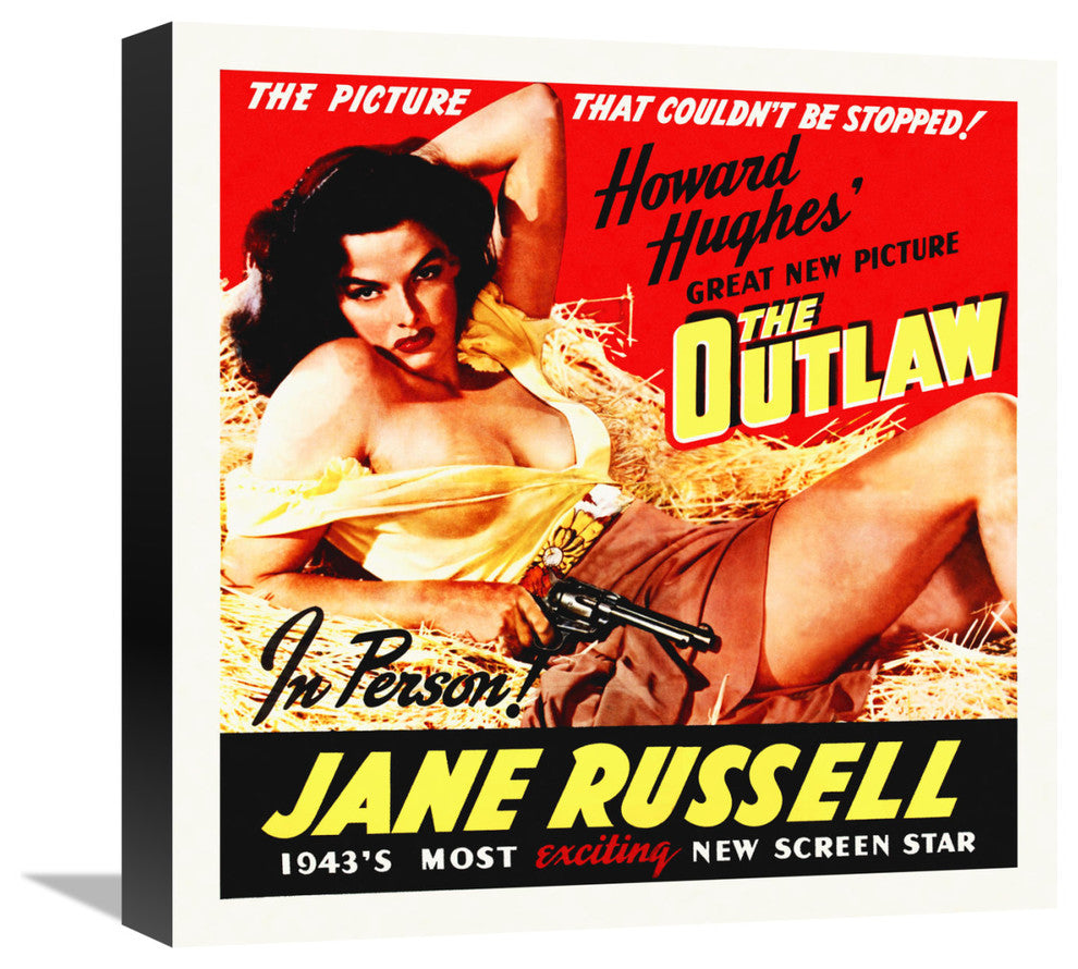 "The Outlaw" Stretched Canvas Giclee by Hollywood Photo Archive, 16"x16"