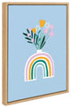 Sylvie Happy Flowers Framed Canvas by Duchess Plum, Natural 18x24