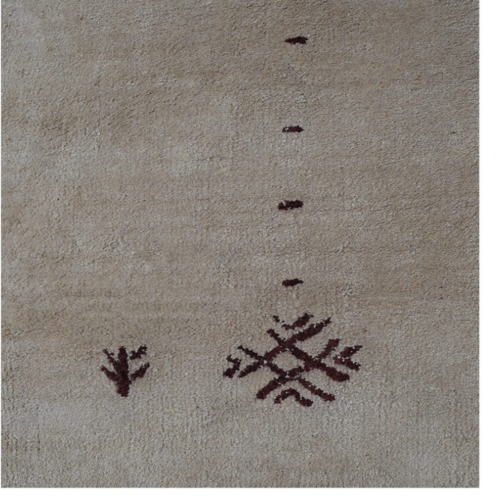 HAND KNOTTED LOOM SILK ECO-FRIENDLY AREA RUG-9'x12',Rectangle,Beige,Contemporary