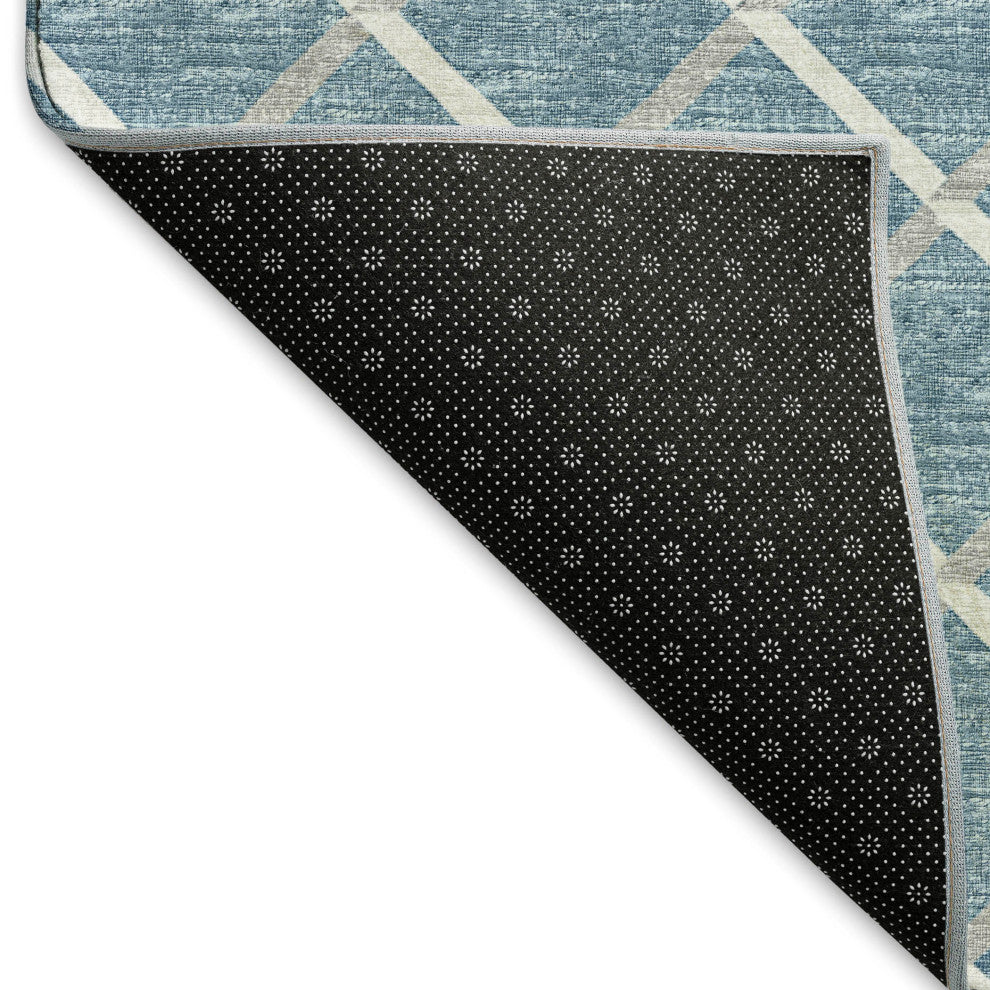 Addison Premium Washable Mayfield AMF140 Blue 3' x 5' Rug