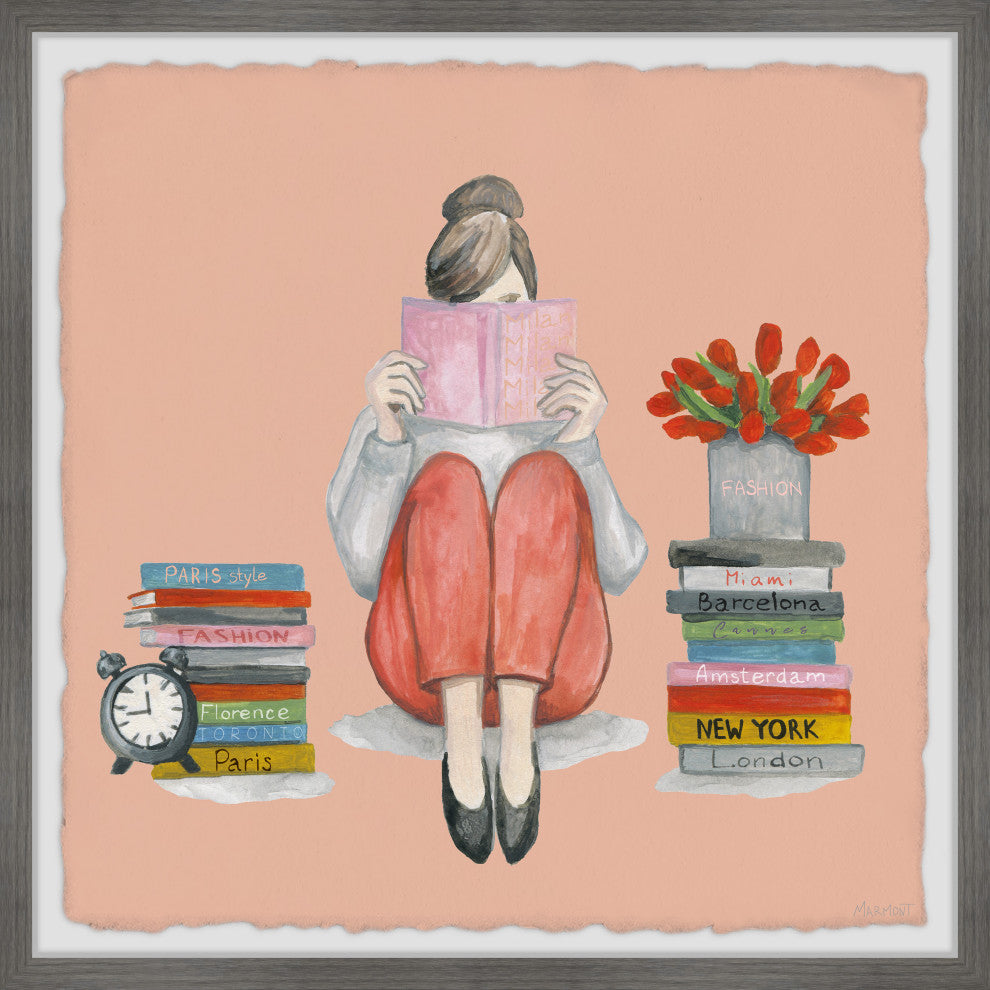 "Beginners Guide to Fashion" Framed Painting Print, 24x24