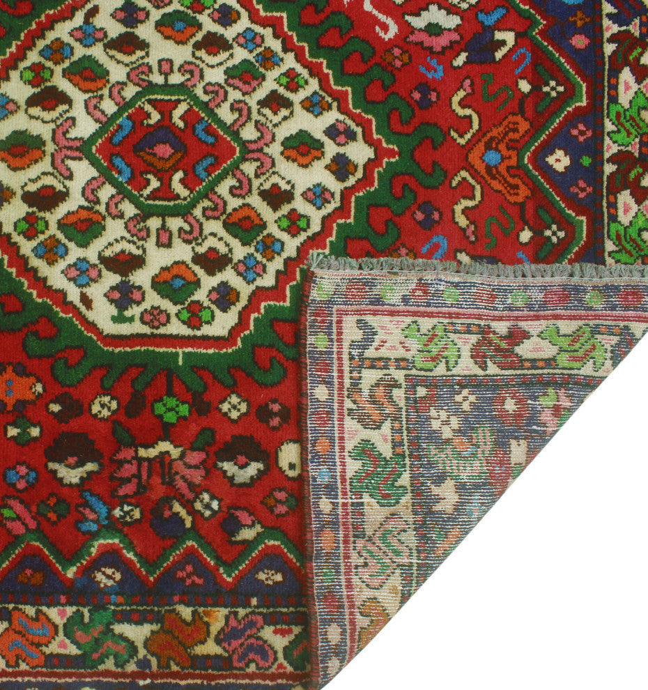 Fine Vintage Distressed Bahira Rust/Ivory Runner, 3'8x9'6