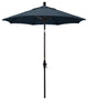 7.5' Bronze Collar Tilt Lift Fiberglass Rib Aluminum Umbrella, Pacifica, Sapphire