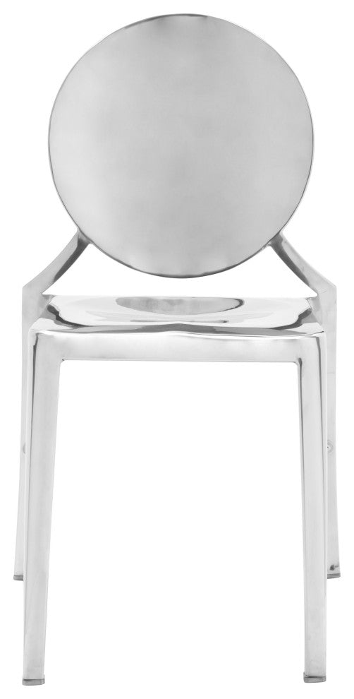 Eclipse Dining Chair, Set of 2 Stainless Steel