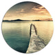 Sea Bridge Into The Deep Ocean, Bridge Round Wall Art, 38"