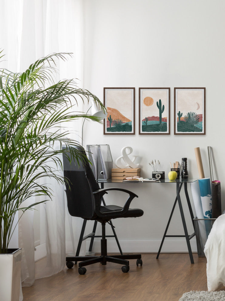 A Desert Oasis Triptych, Set of 3, 12x18 Panels