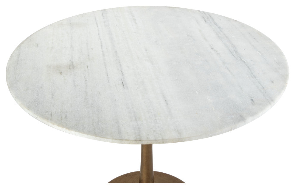 Fullerton Dining Table White & Gold