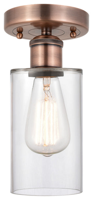 Innovations Clymer 1 3.875" Semi-Flush Mount Antique Copper