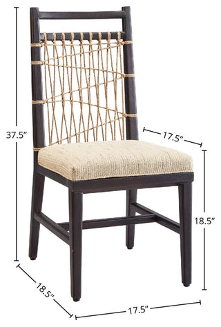 Fender String Mahogany Upholstered Dining Chair, Black