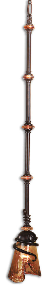 Uttermost Vitalia 1 Light Mini Pendant, Oil Rubbed Bronze Metal