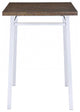 30" Brown And White Square Manufactured Wood Bar Table